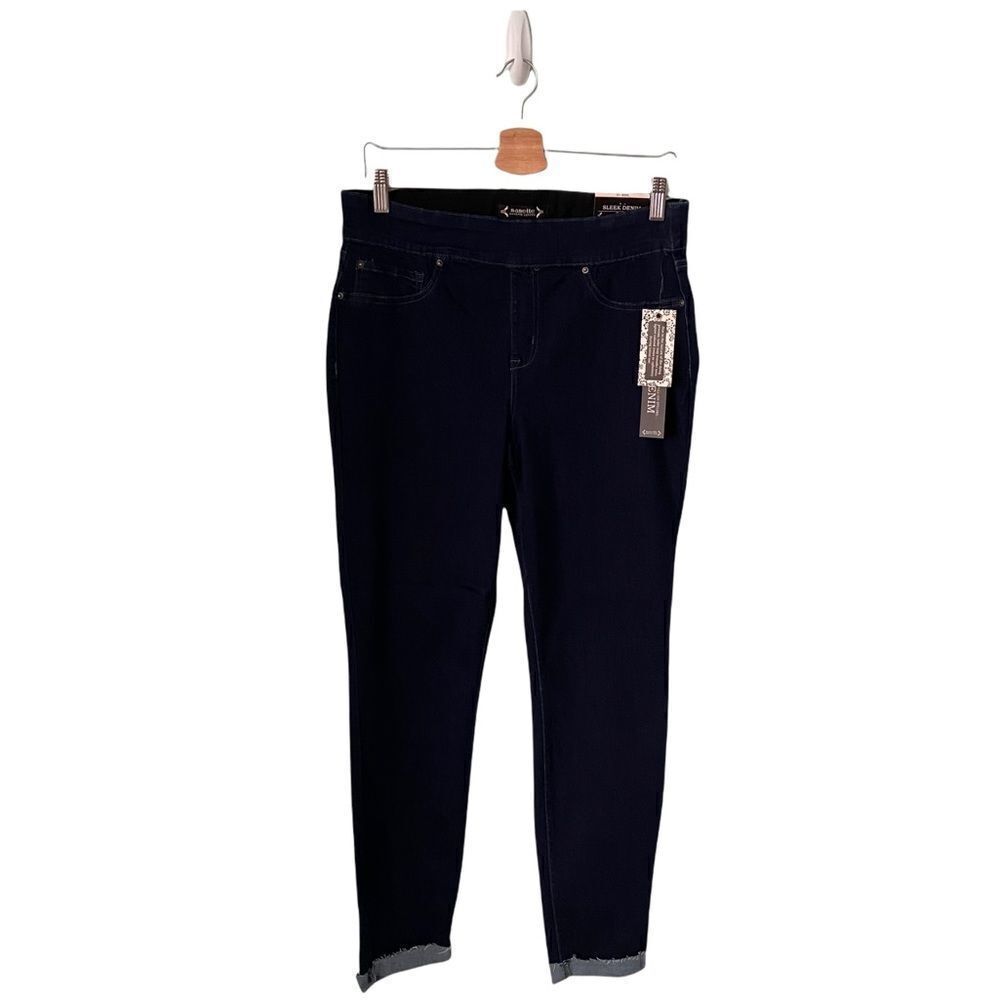 NWT Nanette Lepore Belle High-Rise Ankle Skinny Elastic Sleek Denim in Size 10
